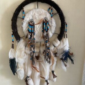 Handcrafted Dreamcatcher with Beads and Feathers